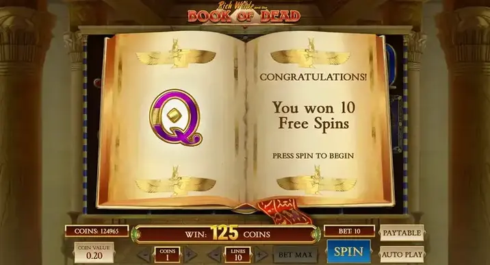 book od dead демо book of dead фриспины